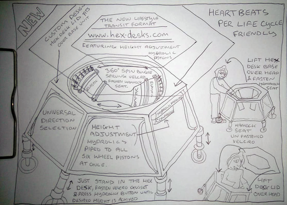 hex desk height adjustment